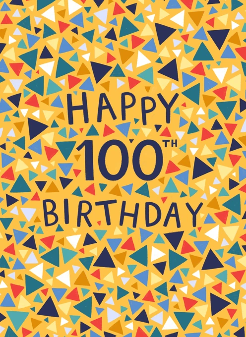 Geometric Happy 100th Birthday